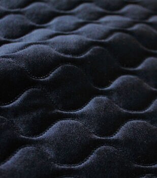 Black Rose Quilted Velour Fabric