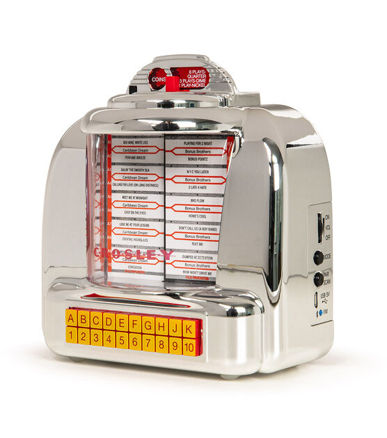 Crosley Silver Diner Jukebox Radio & Bluetooth Speaker, , hi-res, image 5