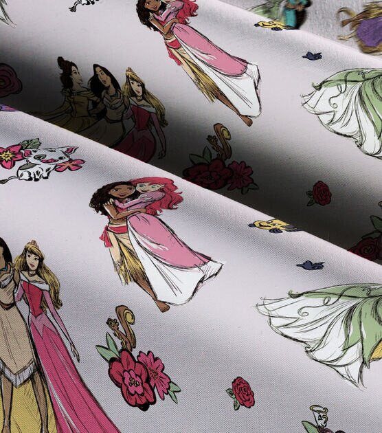 Disney Princess Floral & Friends Cotton Fabric, , hi-res, image 3