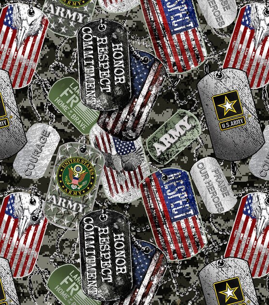 Military Cotton Fabric Army Dog Tags, , hi-res, image 2