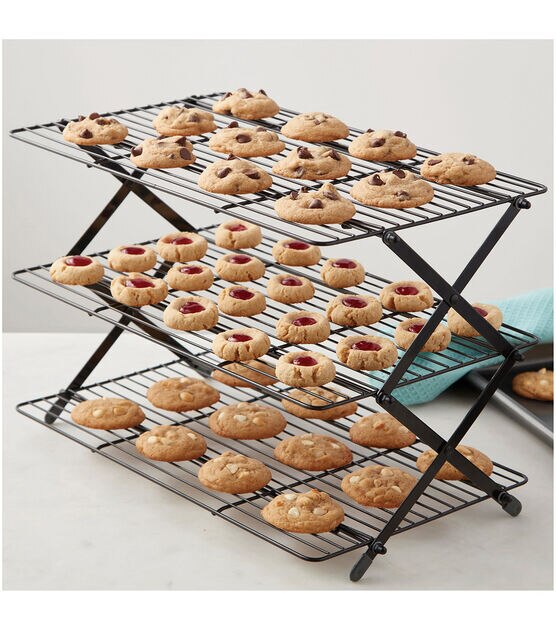 Nonstick Wire Cookie Baking Cooling Rack BBQ Frying Bread 2pc 10 x16