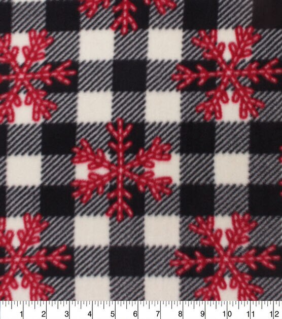 Cotton Buffalo Plaid Checkered Check Plaid Holly Jolly Christmas Winter Red  and Black Cotton Fabric Print by the Yard (49803-Black/Red)