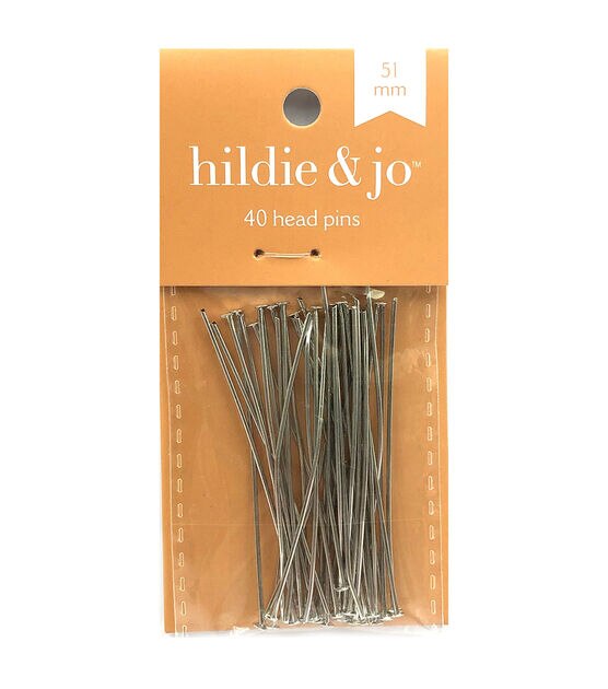 2" Silver Head Pins 40pk by hildie & jo