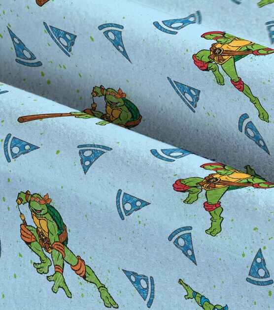 Teenage Mutant Ninja Turtles Pizza Paint Splatter Fleece Fabric, , hi-res, image 3