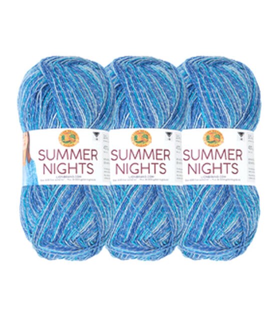 Lion Brand Summer Nights Yarn 3 Bundle