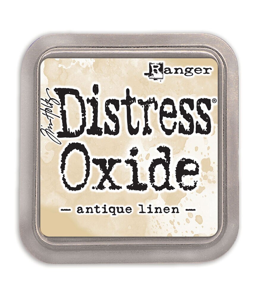 Tim Holtz 3"x3" Distress Oxide Ink Pad, Antique Linen, swatch