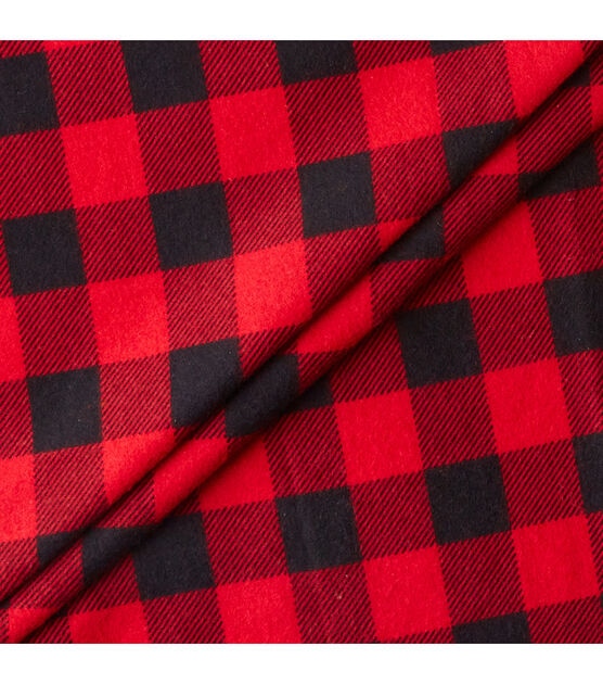 Eddie Bauer Red & Black Buffalo Flannel Prints Fabric | JOANN