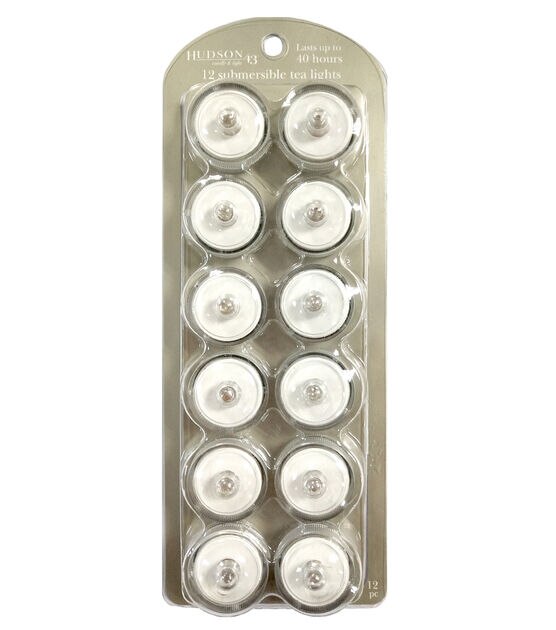 12pk LED Submersible Tealights 12pk by Hudson 43