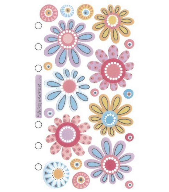 Sticko Vellum Stickers Crazy Daisies