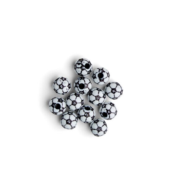 Soccer Ball Beads, Soccer Charm for Jewelry Making, Soccer Ball Pendan