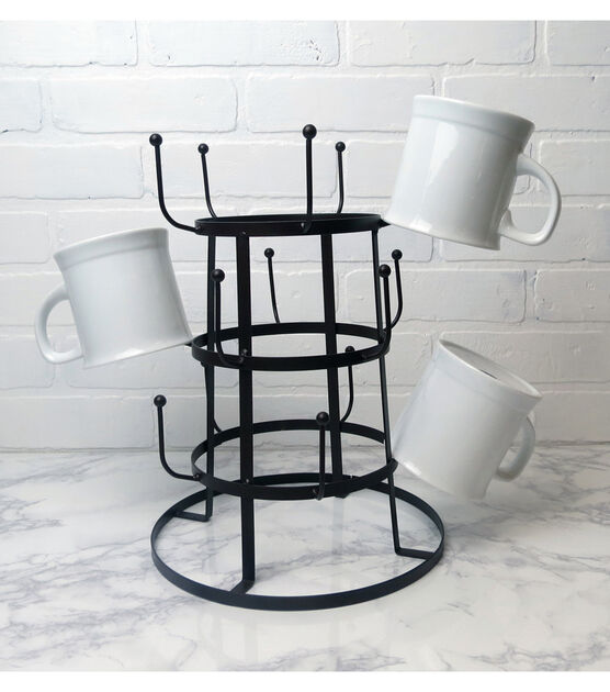 Design Imports Vintage Mug Stand Black, , hi-res, image 2