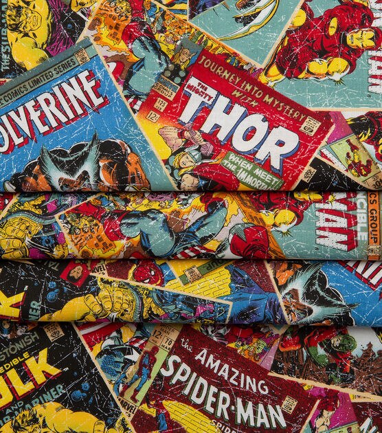 Marvel Comics Cotton Fabric  Retro Comic, , hi-res, image 4