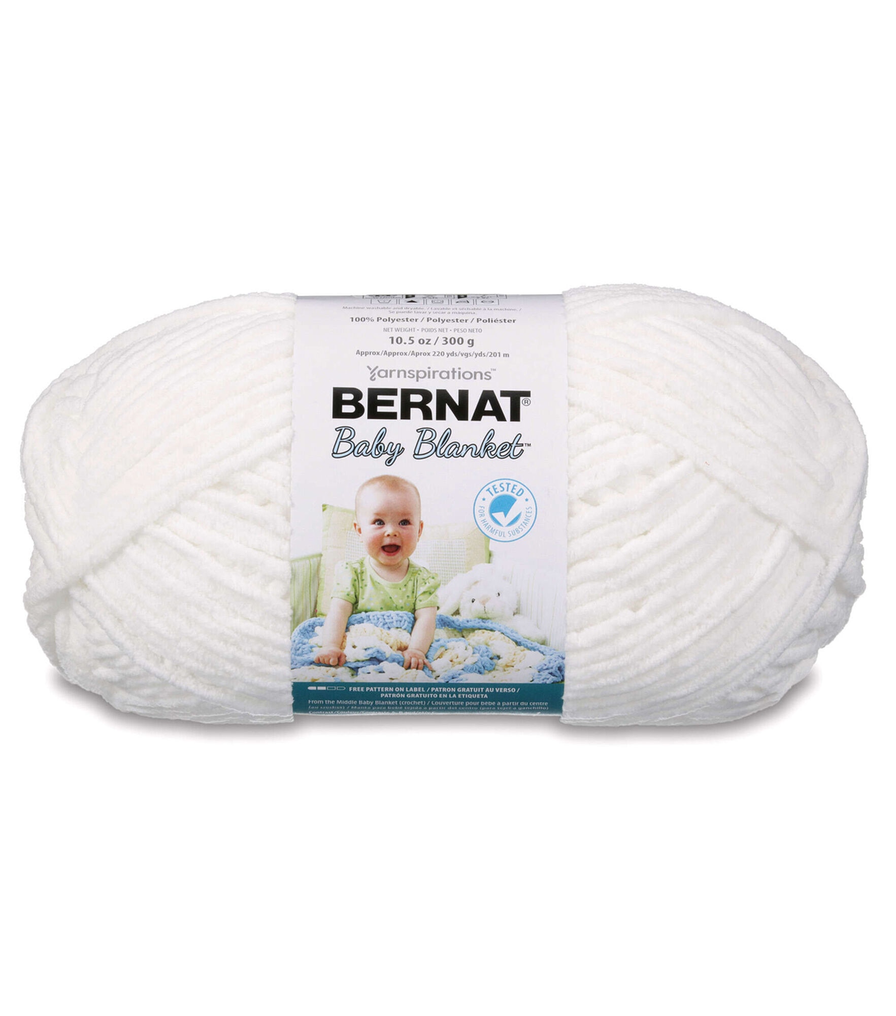 Bernat Baby Blanket Yarn - Big Ball (10.5 oz) - 2 Pack with Pattern Cards  in Color (Misty Jungle Green)
