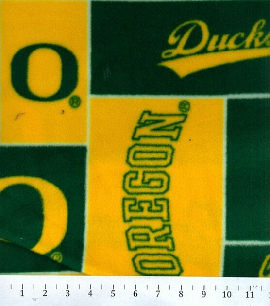 University of Oregon Fleece Fabric by Sykel-oregon Ducks -  Hong Kong