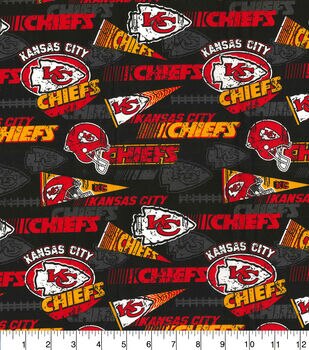 Kansas City Chiefs Cotton Fabric Retro - 2 Yrds Min