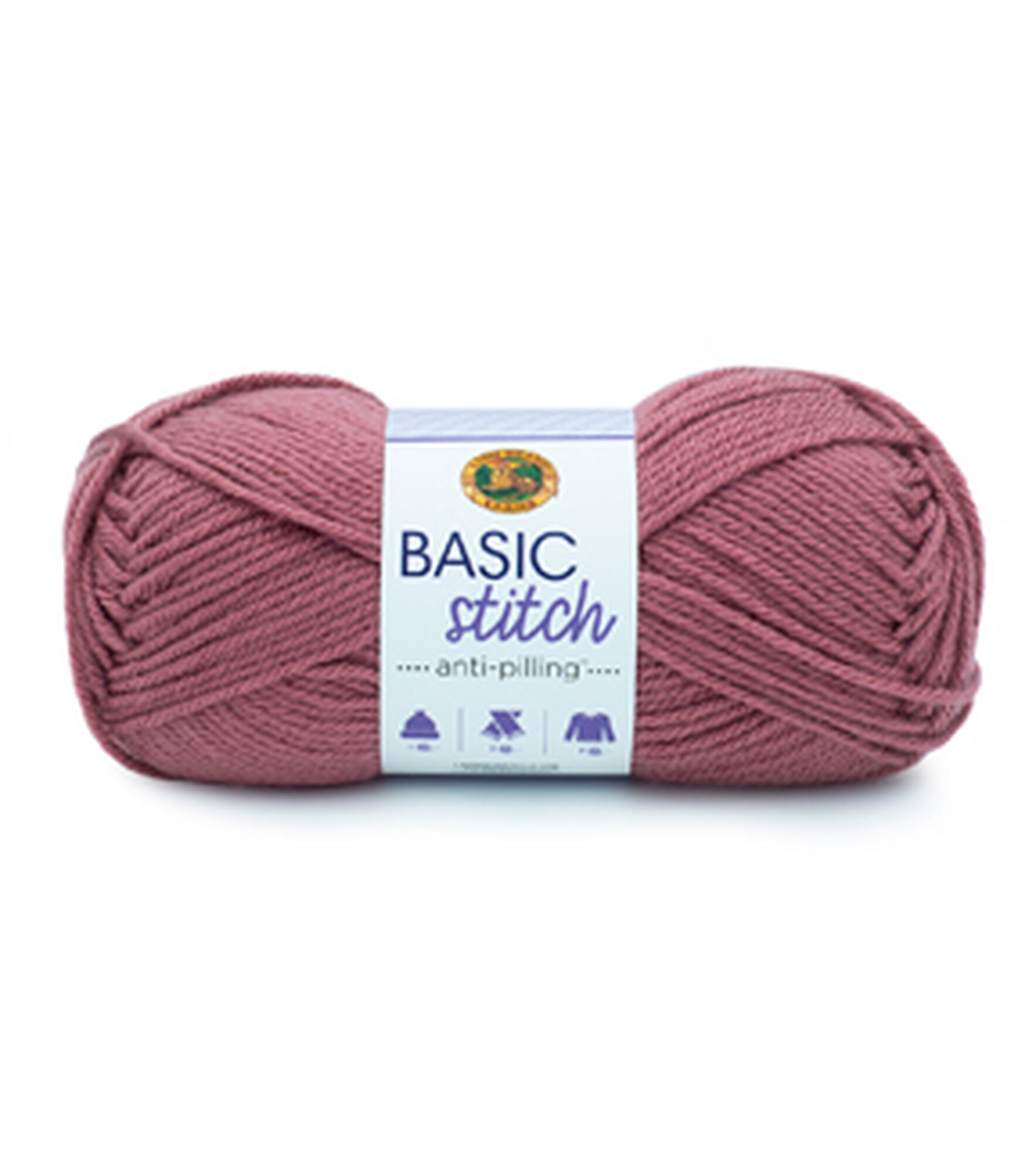 Lion Brand Basic Stitch Anti Pilling Worsted Acrylic Yarn, Deco Rose, hi-res