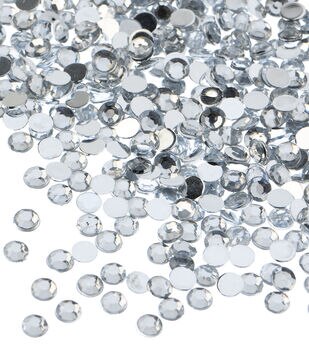 John Bead Acrylic Round Flat Back Rhinestones 4mm (SS16) 2000pcs/bag - Crystal