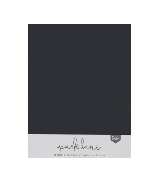 50 Sheet 8.5 x 11 Black Solid Core Cardstock Paper Pack by Park