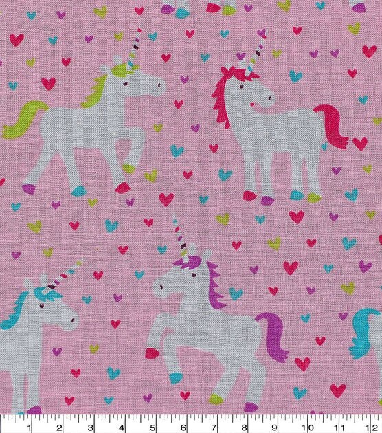 Unicorn Cotton Fabric Squares by Loops & Threads™, Michaels