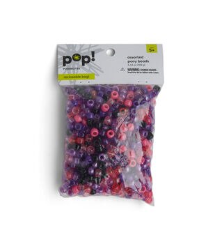 POP! Possibilities 9mm Heart Pony Beads in Value Pack by POP