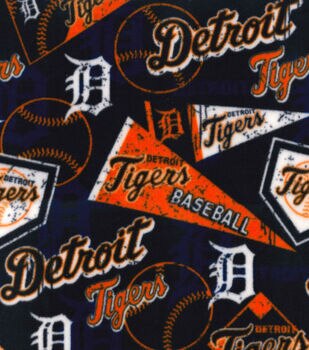 Fabric Traditions Detroit Tigers Cotton Fabric Vintage