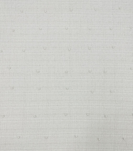 White Pearl Tweed Fabric