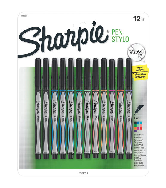 Sharpie Pens, Fine Point, Assorted Colors, 12pk 