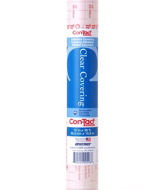 Con-Tact Clear Cover 18 In. x 9 Ft. Transparent Self-Adhesive