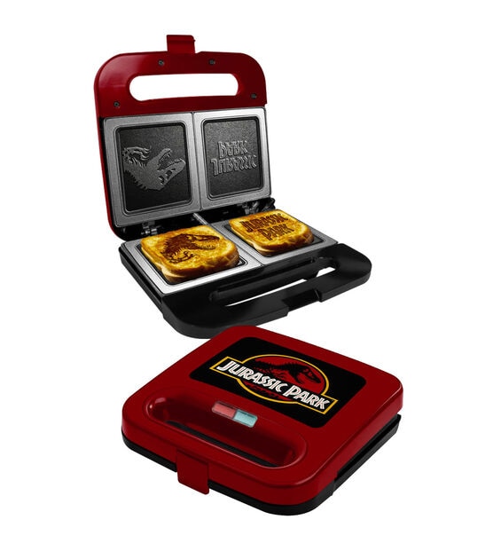 Uncanny Brands Jurassic Park Grilled Cheese/Panini Press, Opens 180º -  20624211
