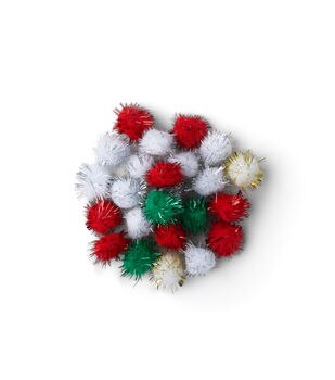 Iridescent Christmas Pom Poms