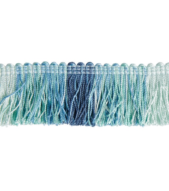 Tonal Blue Brush Fringe Trim 1.5" x 6yds, , hi-res, image 4