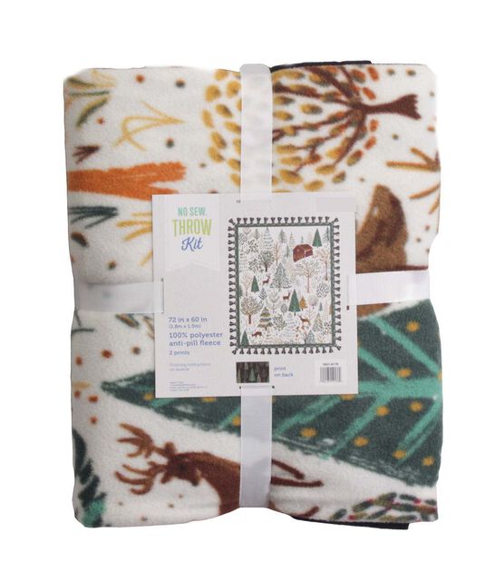 48 Wide Rise & Shine Porcupine No Sew Fleece Blanket