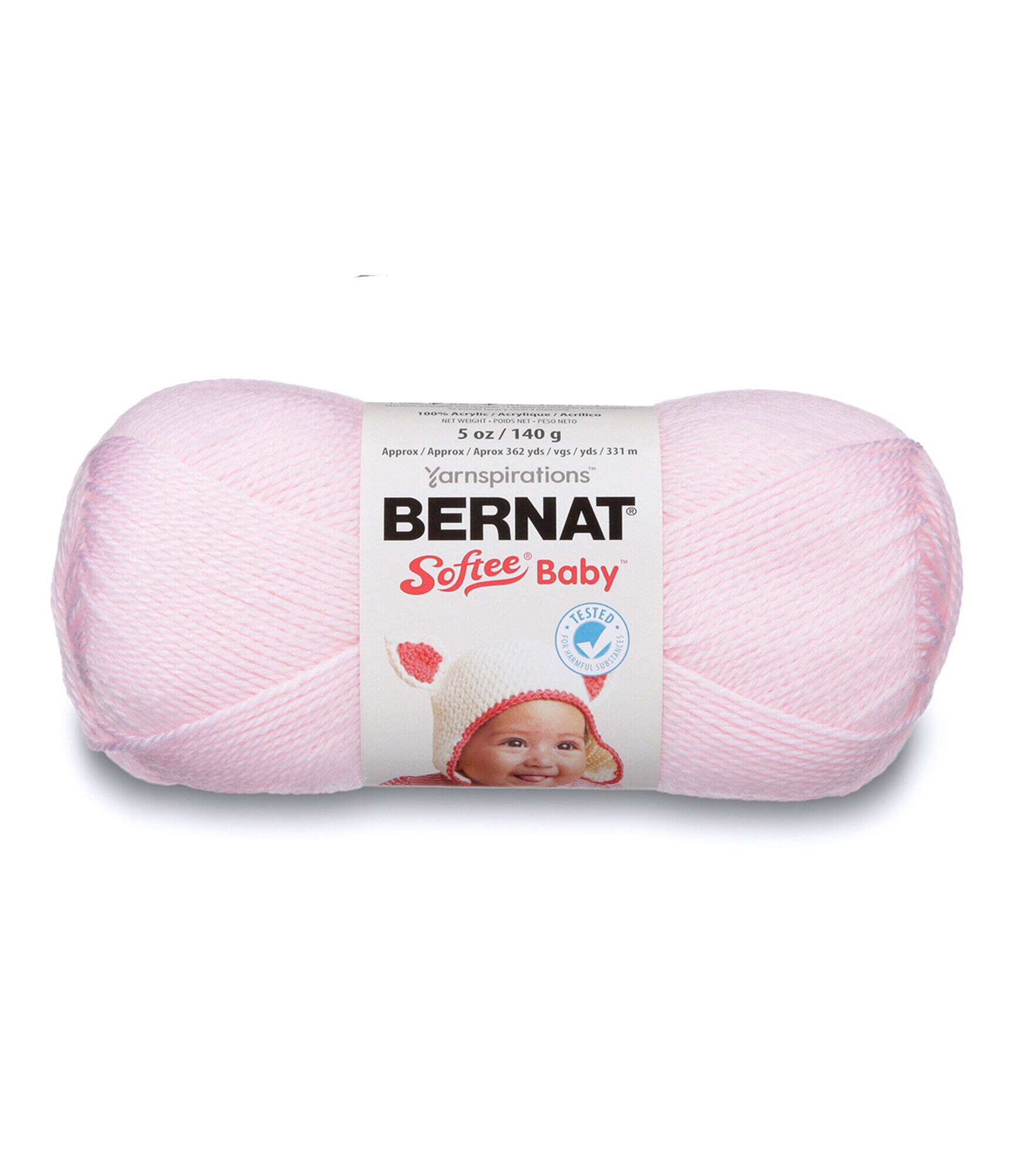 Bernat Softee Baby Light Weight Acrylic Yarn, Pink, hi-res