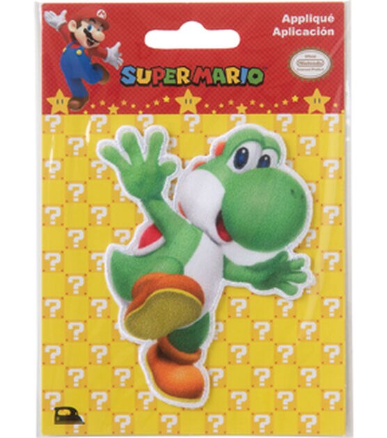 Nintendo 3.5" Super Mario Yoshi Iron On Patch, , hi-res, image 2