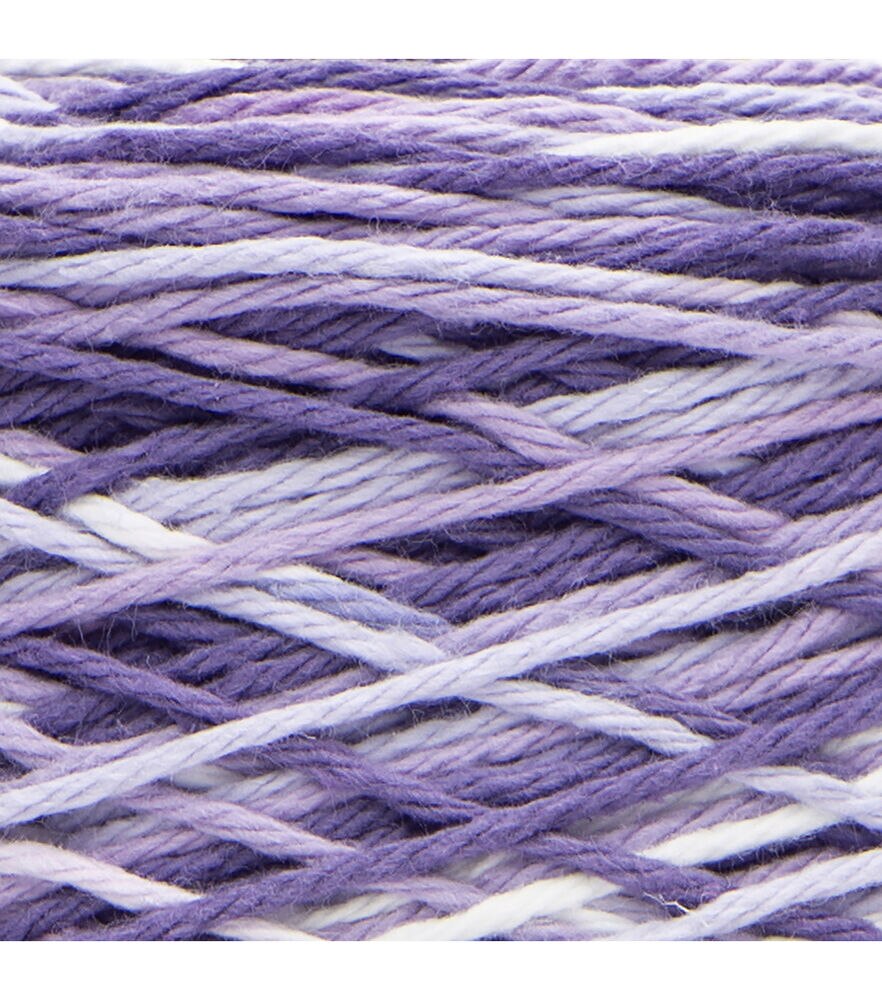 Lily Sugar'n Cream Cone 674yds Worsted Cotton Yarn, Purple Haze, swatch, image 19