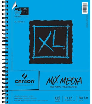 Canson XL 9''x12'' 50 Sheets Spiral Mix Media Rough Pad
