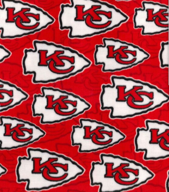 Fabric Traditions Kansas City Chiefs NFL Logo Fleece Fabric, , hi-res, image 2