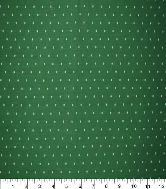 Pin Dots on Dark Green Quilt Cotton Fabric by Quilter's Showcase, , hi-res, image 2