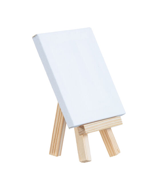 BUY 1 OR MORE, WHITE Hand Painted Wood Mini Easel 5 Tall for Small Art &  ACEO