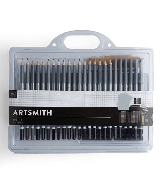 Crafter's Closet Pencil Sketch Set, Charcoal Pencils, Graphite Pencils,  Block and Kneaded Erasers, Pencil Sharpener and Tortillon, 10 Pieces