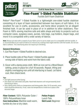 Pellon Flex Foam 1 Sided Fusible Interfacing FF78F1, 20 Wide Stabilizer,  Iron-on White Washable Sold by the Yard, Half, Quarter -  Denmark