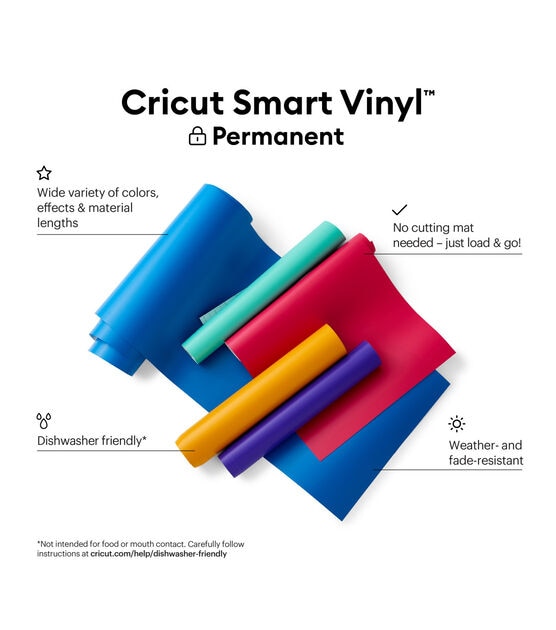 Cricut 13" x 12' Permanent Smart Vinyl Roll, , hi-res, image 2