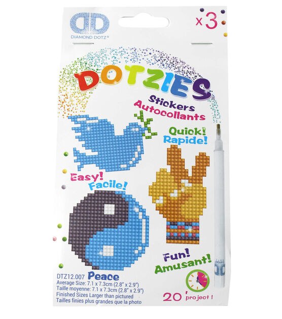 Diamond Dotz 3 x 3 Dotzies Dream Stickers 3pc