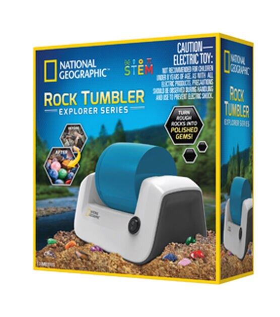 NATIONAL GEOGRAPHIC Hobby Rock Tumbler Kit Includes Rough