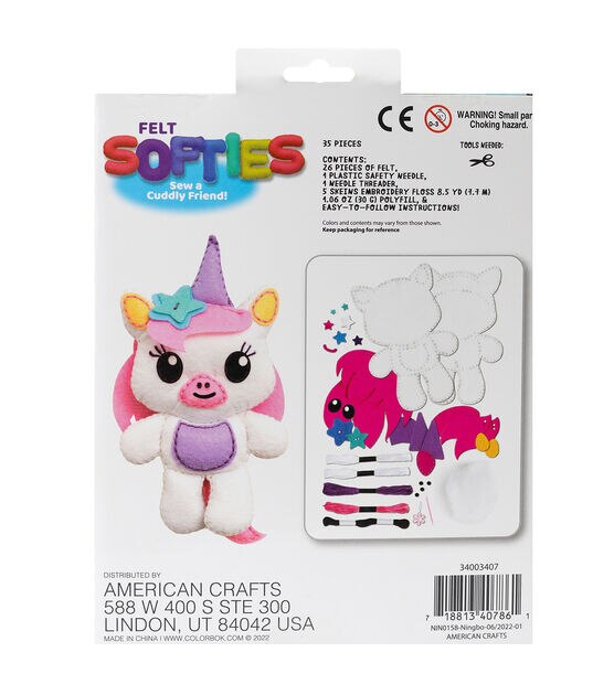 Two Piece Unicorn and Heavy Duty Shear Sewing Set with Measuring Tape