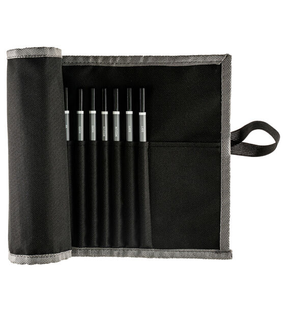 Black Roll Up 24 Pencil Storage Case by Artsmith, , hi-res, image 3