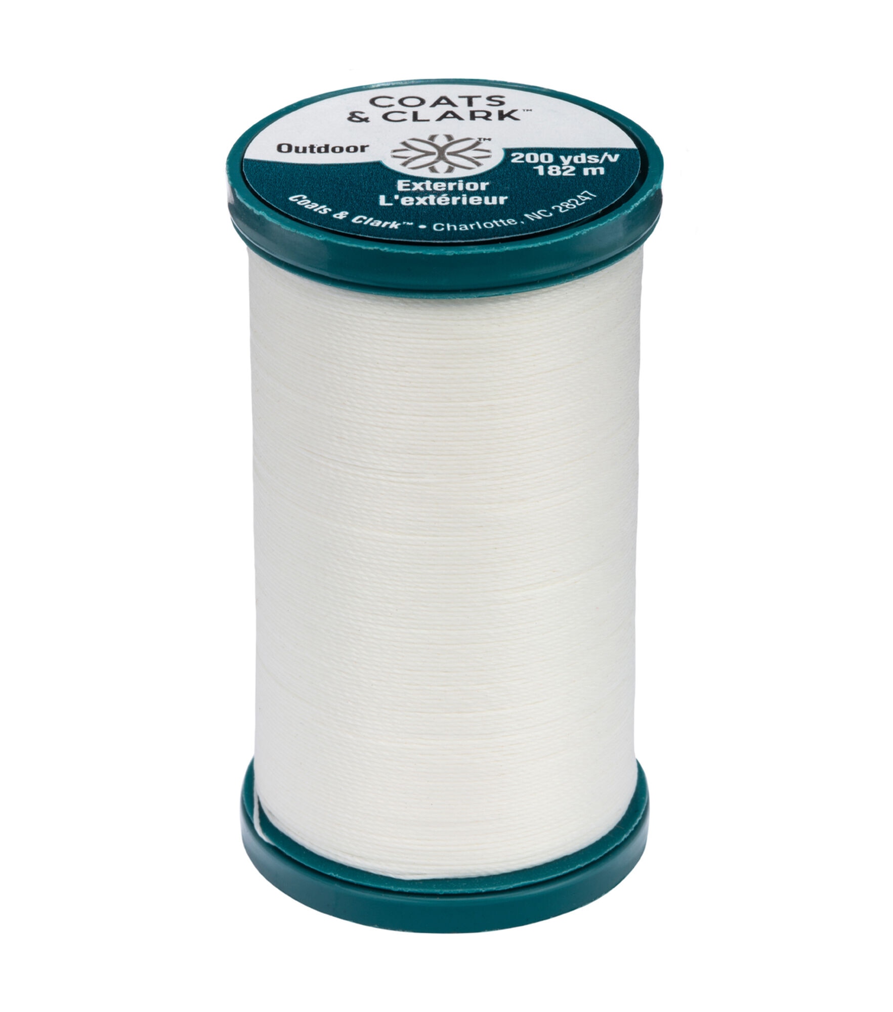 Coats & Clark 200yd Polyester 12wt Outdoor Thread, Coats Outdoor 200yd White, hi-res