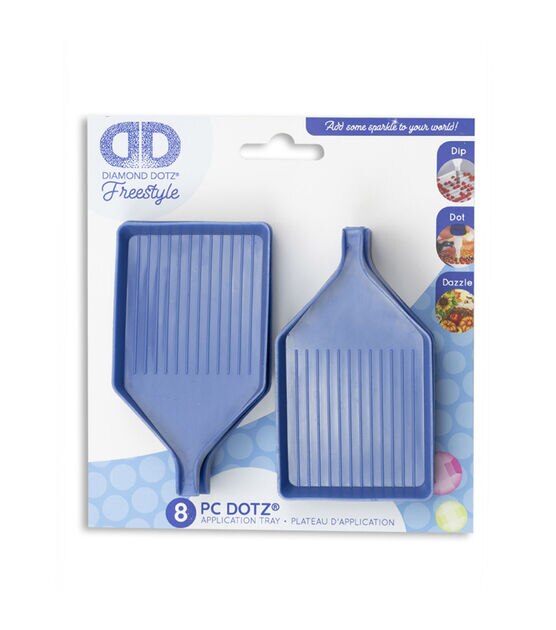 Diamond Dotz 4 Freestyle Blue Trays With Pouring Lip 8pk