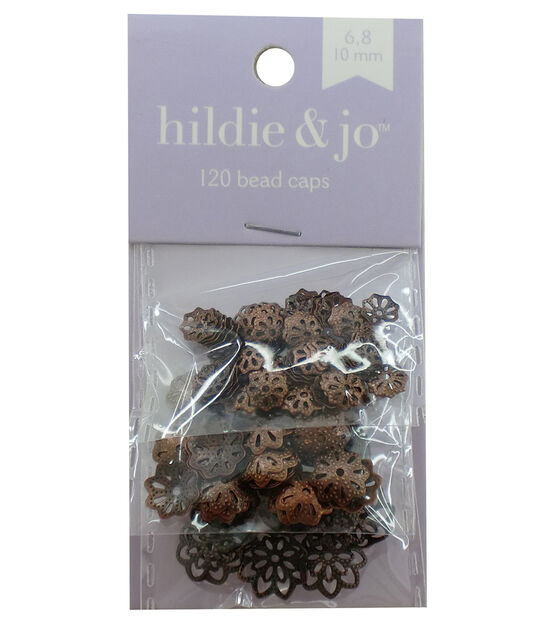 120ct Shiny Silver Filigree Metal Bead Caps by hildie & jo