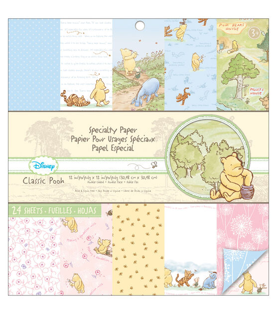 Winnie the Pooh All About Me- Yellow Pooh Bear Stripe (1/4 yd